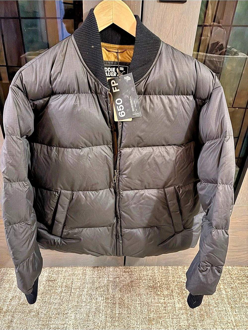 Eddie Bauer WR Original Down Bomber Jacket Black